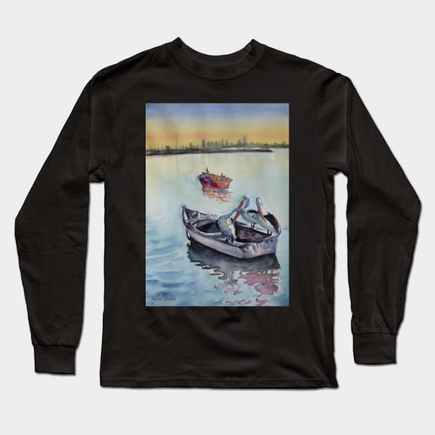 Three in a boat Long Sleeve T-Shirt by karincharlotte